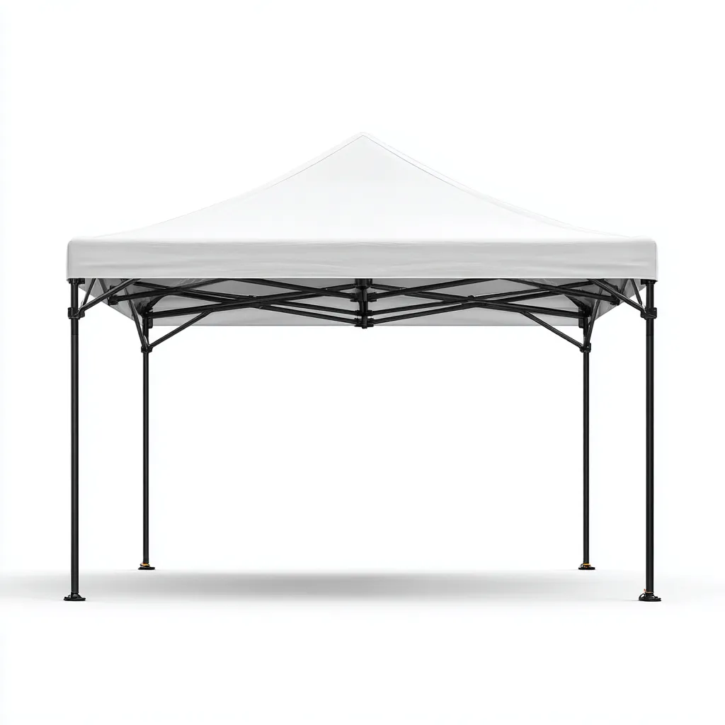 Tonnelle de jardin pliable en acier avec toit en toile imperméable 300x300x260 cm - blanc - structure résistante et stable-Homelyio