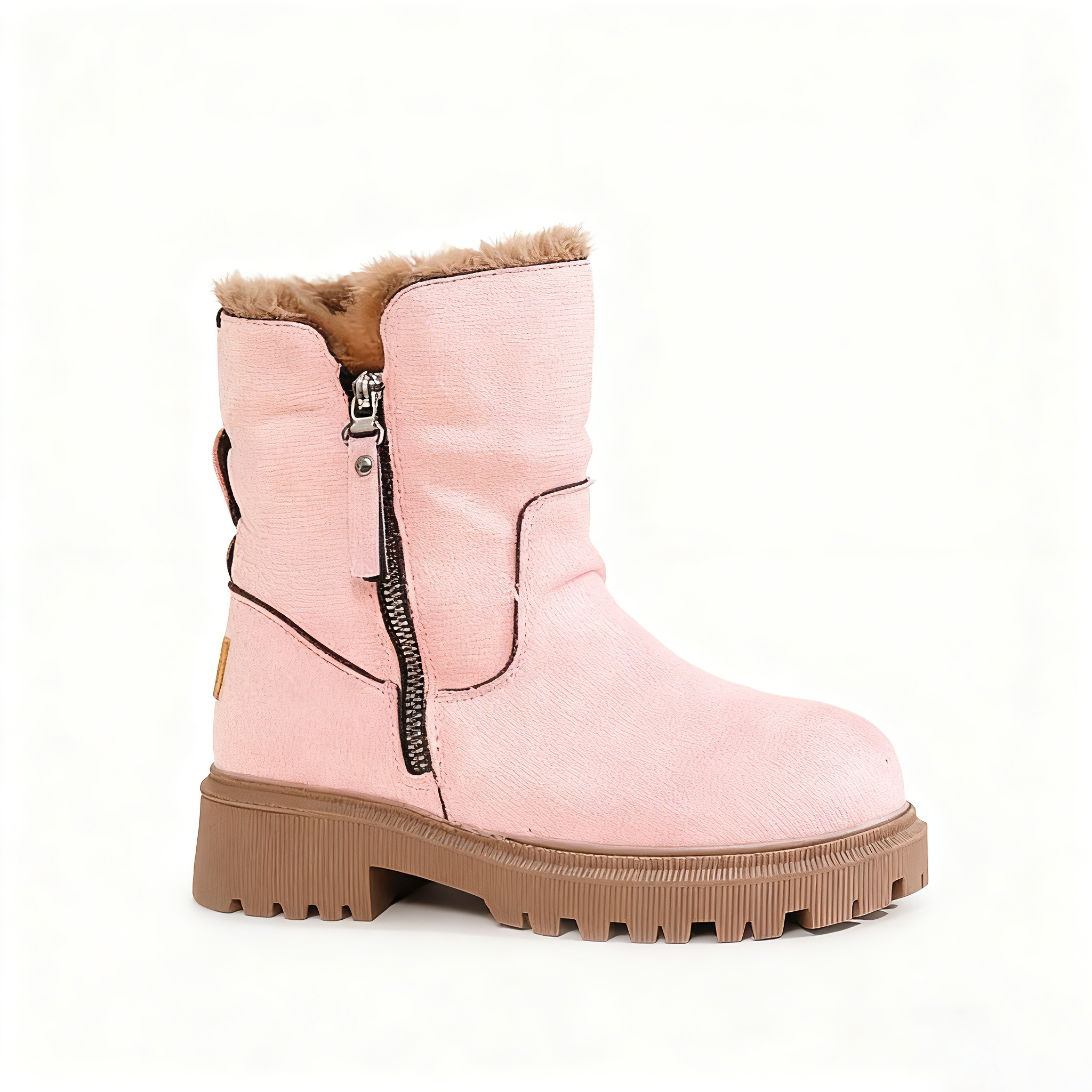 Thermal Winter Boots for Women Warm Furry Lined Mid Calf Boots