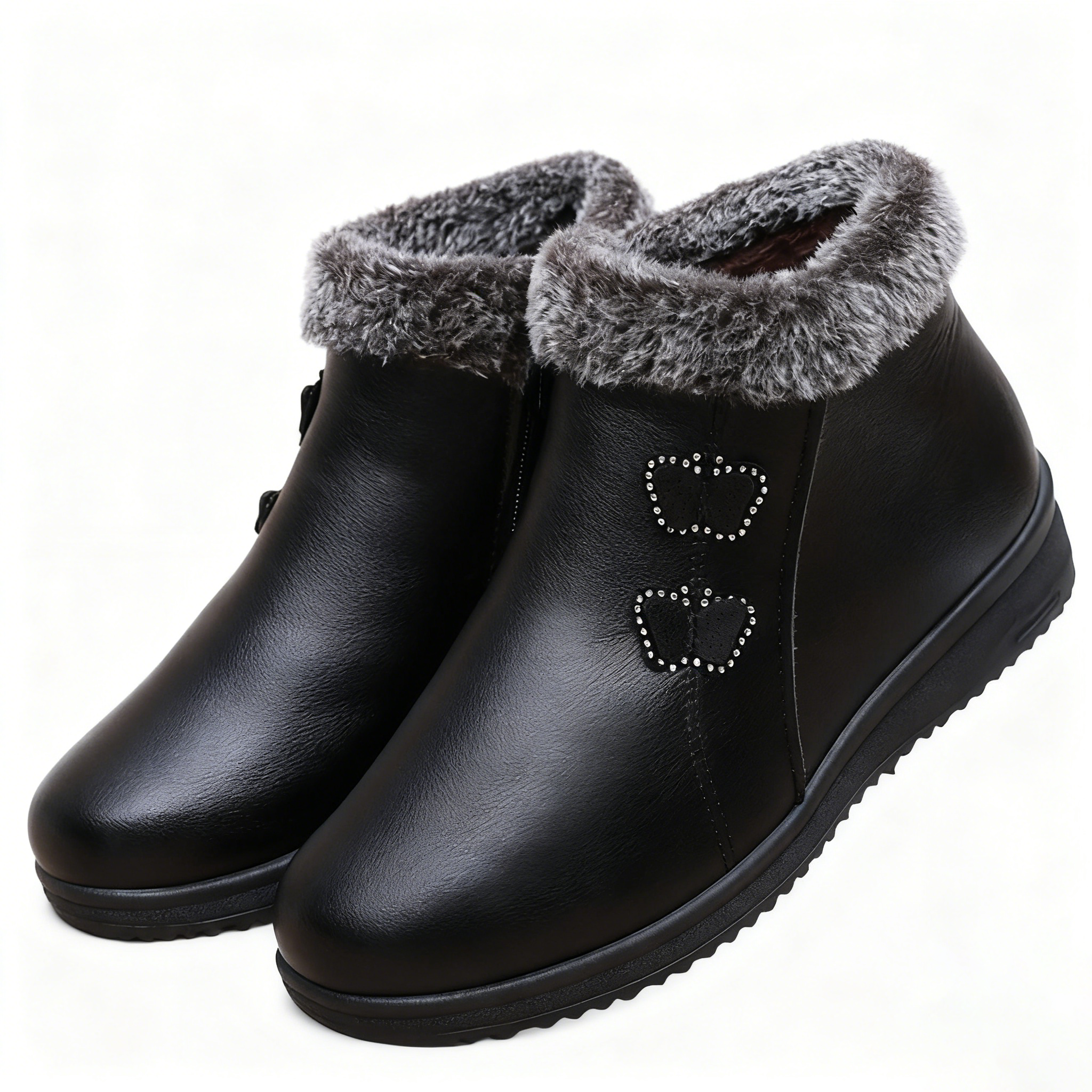 Cozy Faux Fur-Lined Ankle Boots: Warm & Cute for Winter Days