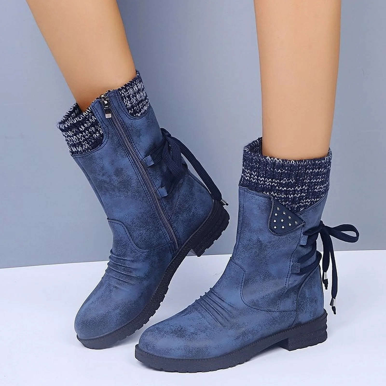 (⏳NOW ON: 70% OFF Sale! 🔥)Women’s Winter Warm Plush Boots – Strap Design, Plus Size, Waterproof, Soft Lightweight Anti-Slip Sole