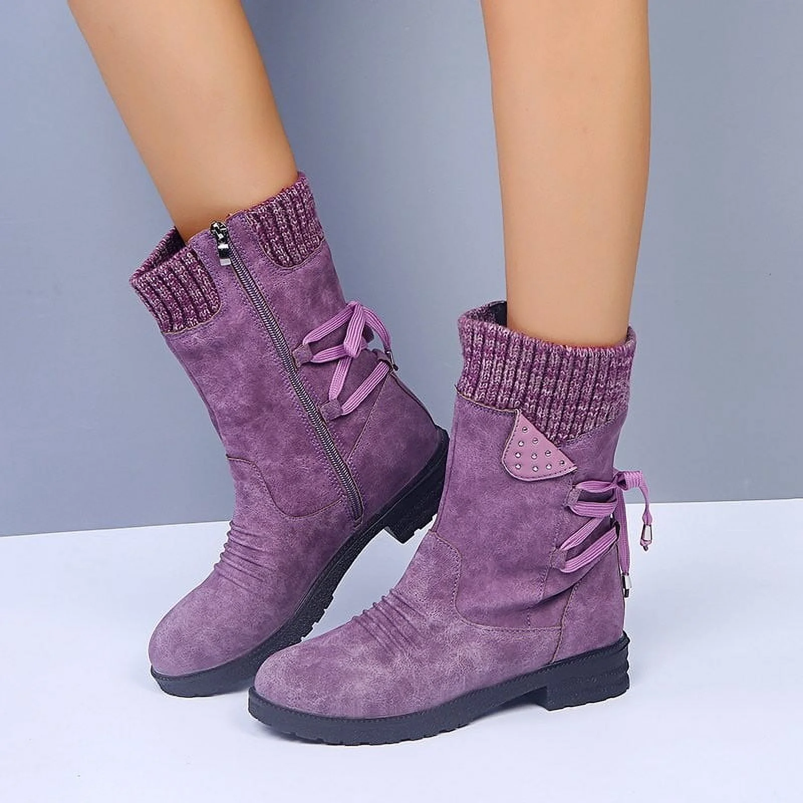 (⏳NOW ON: 70% OFF Sale! 🔥)Women’s Winter Warm Plush Boots – Strap Design, Plus Size, Waterproof, Soft Lightweight Anti-Slip Sole