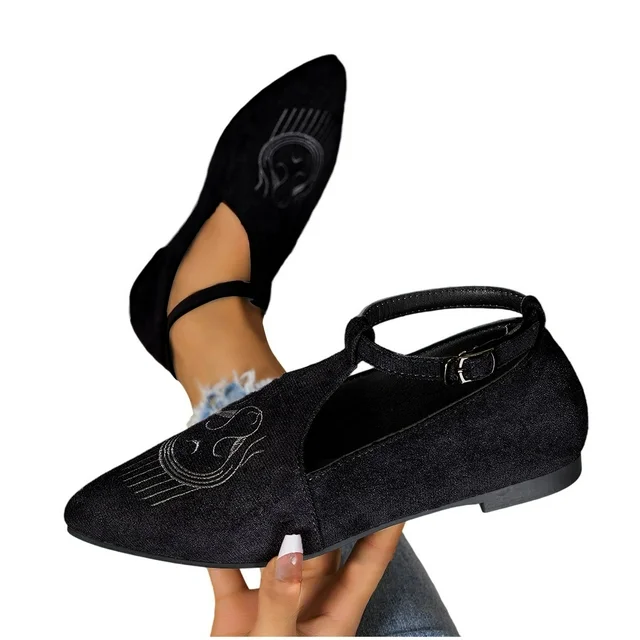 (⏳NOW ON: 70% OFF Sale! 🔥)Women's Fashion Ethnic Style Shoes Pointed Toe Casual Comfortable Walking Low Heel Women's Shoes