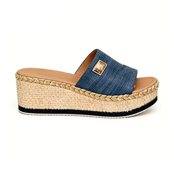 Women's Braided Strap Slingbacks Wedge Heel Slippers