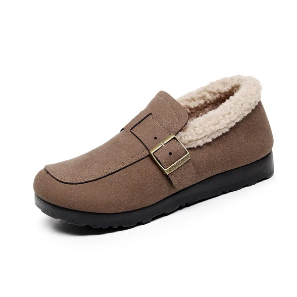 (⏳NOW ON: 50% OFF Sale! 🔥)Round-toed loafers are versatile and come with soft fleece soles for winter