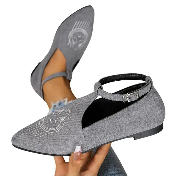 (⏳NOW ON: 70% OFF Sale! 🔥)Women's Fashion Ethnic Style Shoes Pointed Toe Casual Comfortable Walking Low Heel Women's Shoes