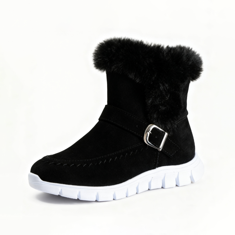 Winter Classic Warm Ankle Snow Booties with Fur Lining for Women