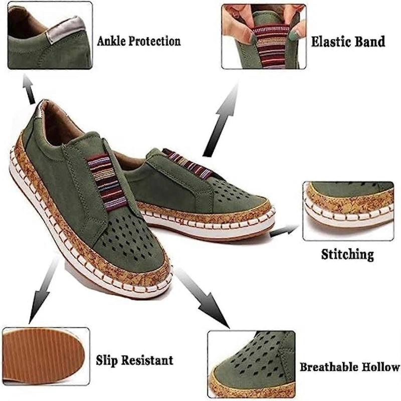 (⏳NOW ON: 50% OFF Sale! 🔥)Women Sneakers Slip Ons Canvas Shoes Fashion Casual Summer Low Top Platform Walking Flats Loafers