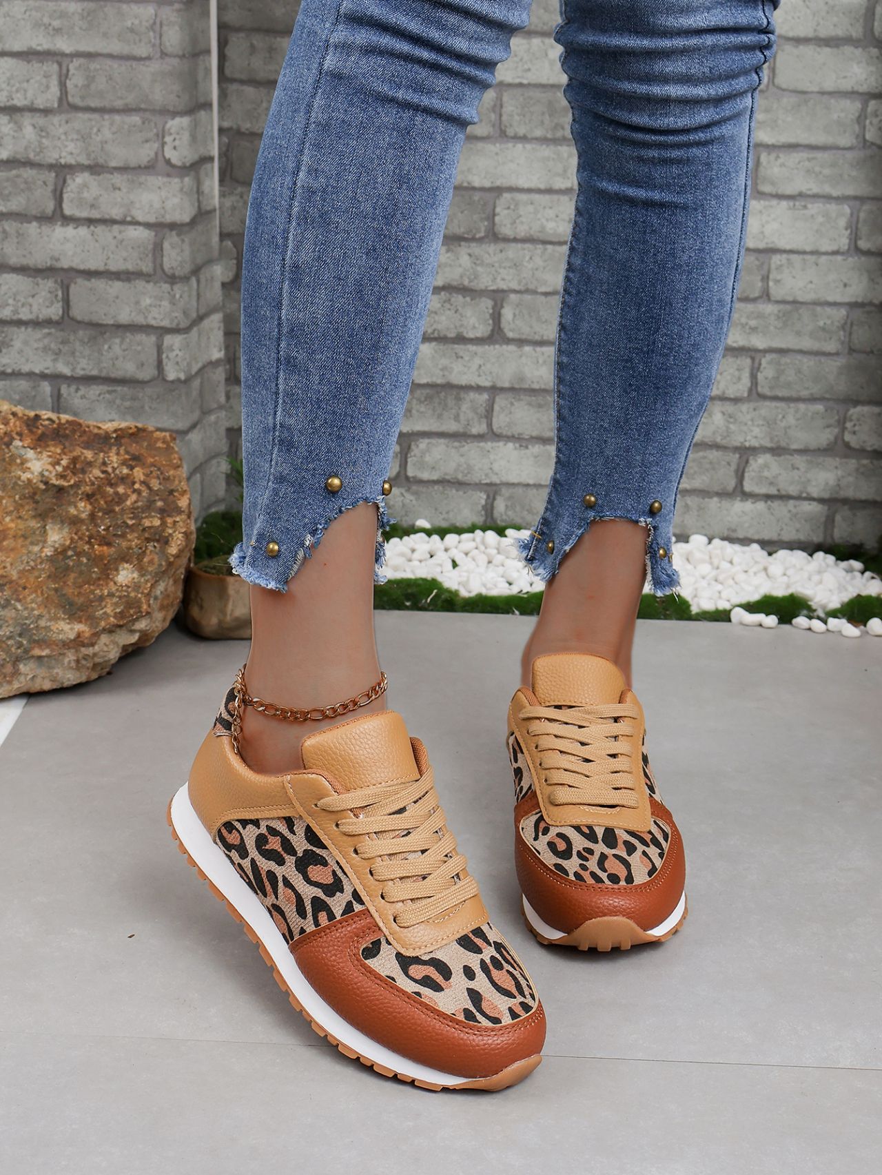 (⏳NOW ON: 60% OFF Sale! 🔥)Low-top leopard print sports casual shoes
