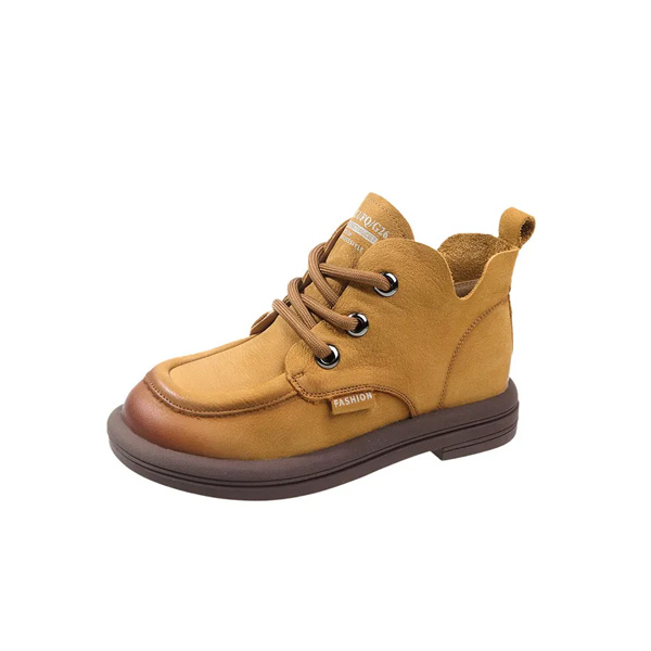 (⏳NOW ON: 50% OFF Sale! 🔥)Chic Women's Ankle Boots in Solid Color - Comfortable Lace-Up, Round Toe with Low Heel, Faux Cover