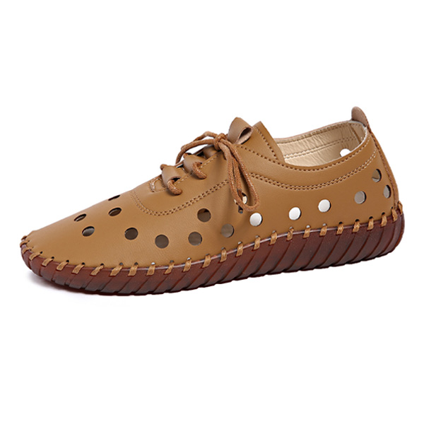 Fashion Lace-Up Hollow Breathable Shoes