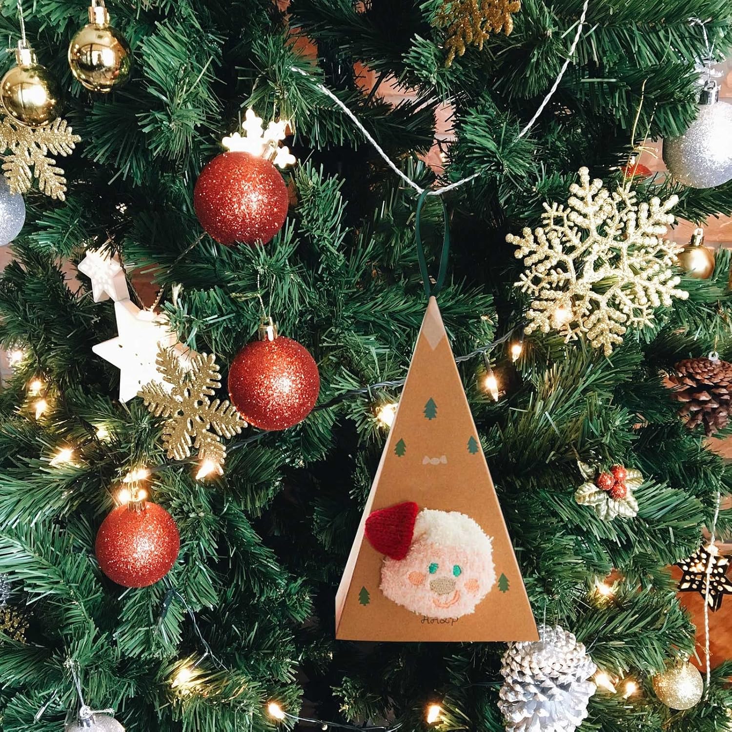 🔥Buy 3 Save $10🔥Buy 6 Save $20🔥Buy 9 Save $30🔥Coral Fleece Christmas Stockings – Cartoon Gift Triangle Box (Couples/Kids/Family) 🎄