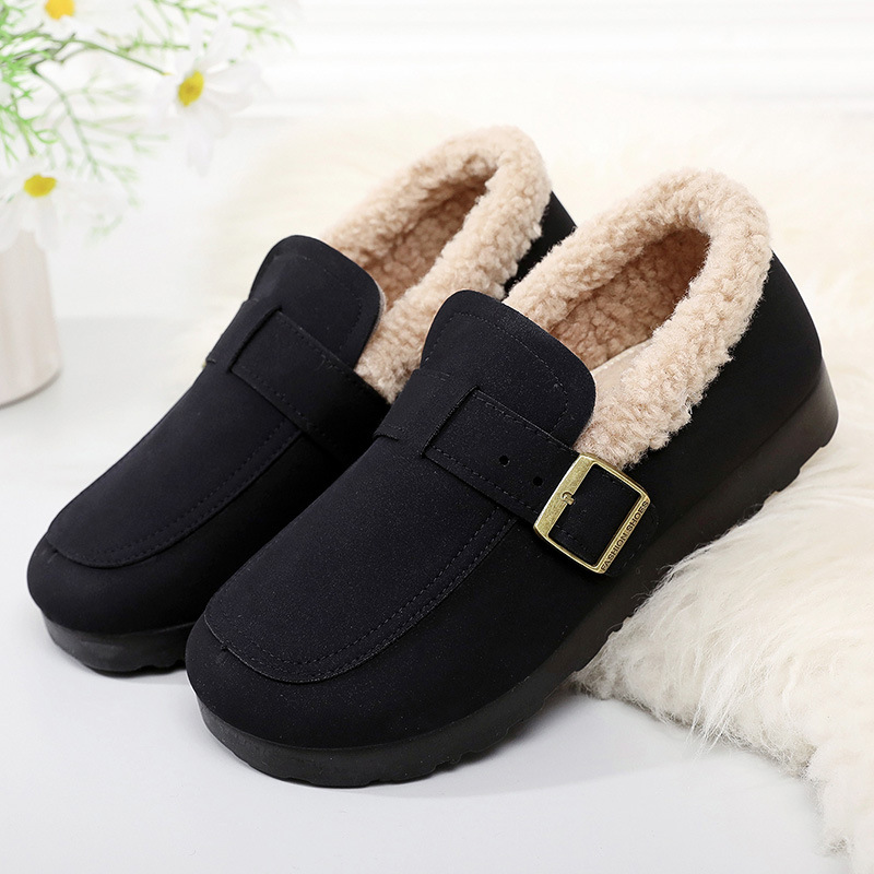 (⏳NOW ON: 50% OFF Sale! 🔥)Round-toed loafers are versatile and come with soft fleece soles for winter