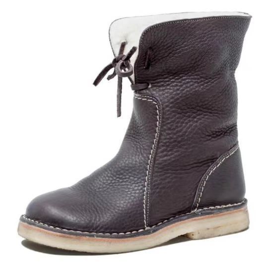 🔥Last Day Promotion 50% OFF - Waterproof Wool Lined Leather Orthopaedic Snow Boots