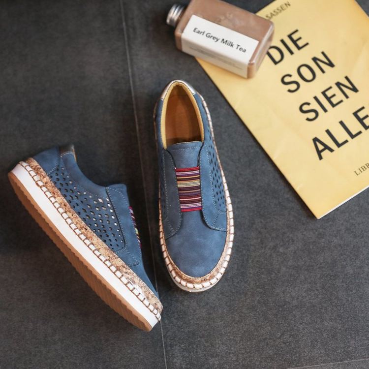 (⏳NOW ON: 50% OFF Sale! 🔥)Women Sneakers Slip Ons Canvas Shoes Fashion Casual Summer Low Top Platform Walking Flats Loafers