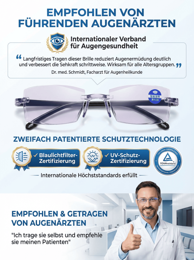 【Von Augenexperten empfohlen】In einer Sekunde aufgesetzt, die Welt sofort im Fokus!
