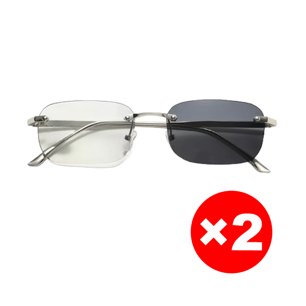 [Für alle Altersgruppen geeignet] Rahmenlose, zoomfähige und farbwechselnde Lesebrille