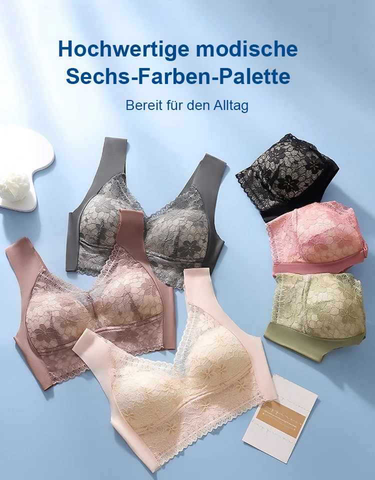 Taucher-BH mit Spitzenbesatz