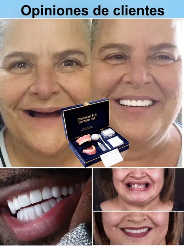 [Hecho en EE. UU., certificado por la FDA] Juego de dentadura postiza completa a medida