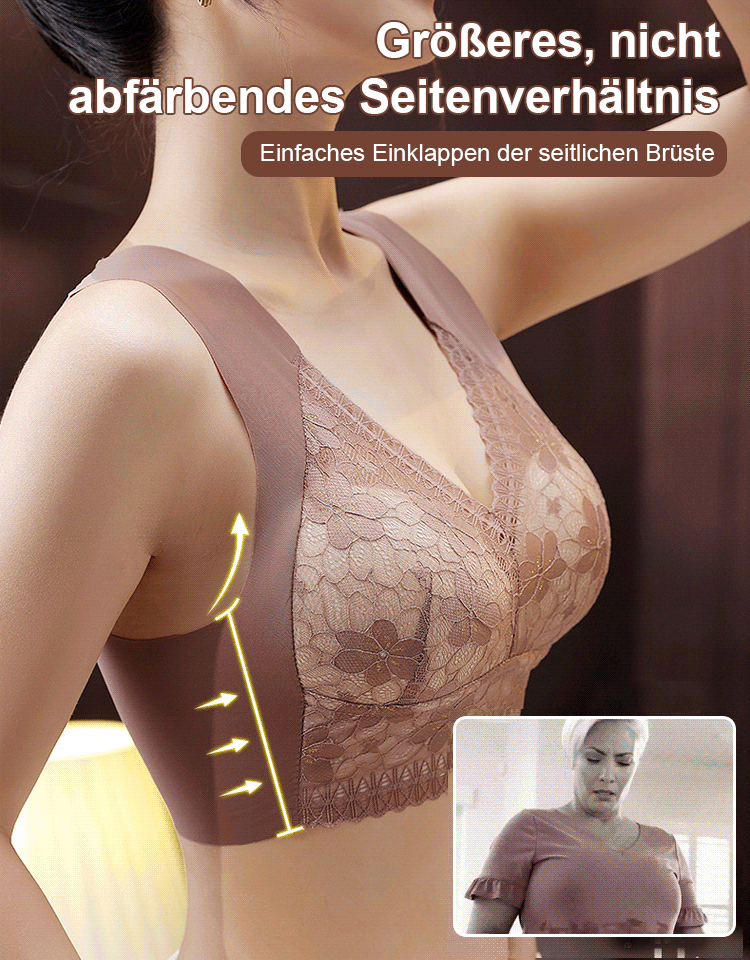 Taucher-BH mit Spitzenbesatz