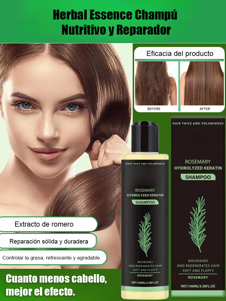 Champú de Romero Fórmula Clínica: +40% de Densidad y Fuerza en tu Cabello