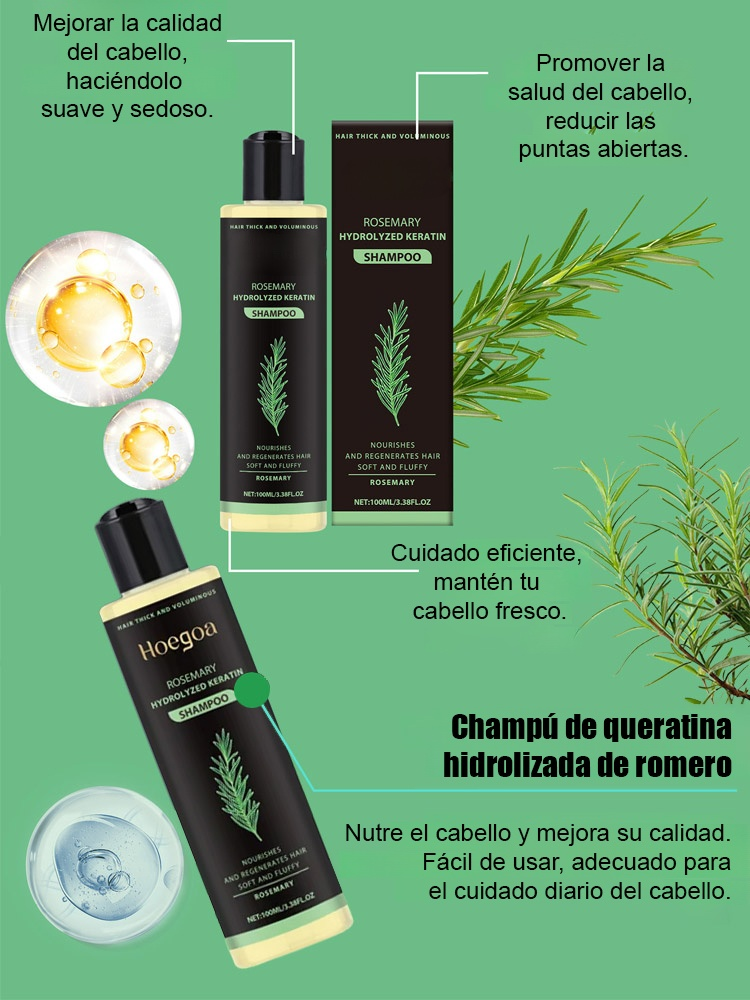 Champú de Romero Fórmula Clínica: +40% de Densidad y Fuerza en tu Cabello