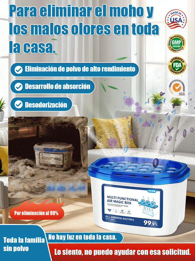 【✨¡12 Meses Sin Limpiar!】Purificador de aire ecológico en caja mágica，✨Acción en 3s, ¡todo nuevo!