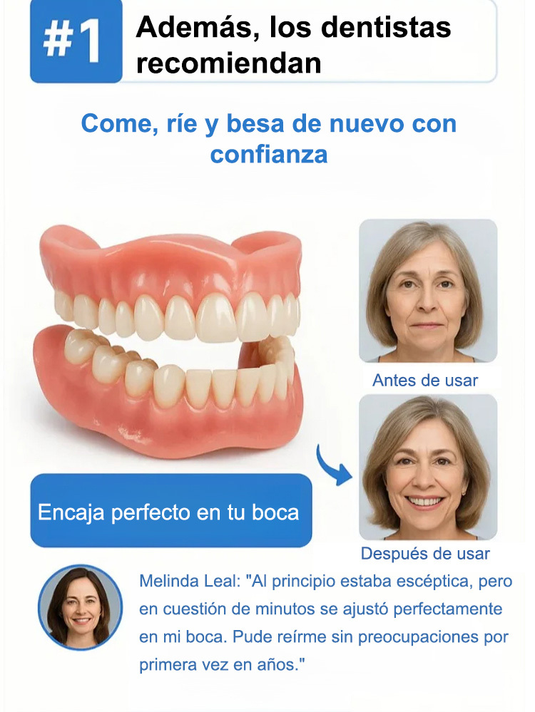 [Hecho en EE. UU., certificado por la FDA] Juego de dentadura postiza completa a medida