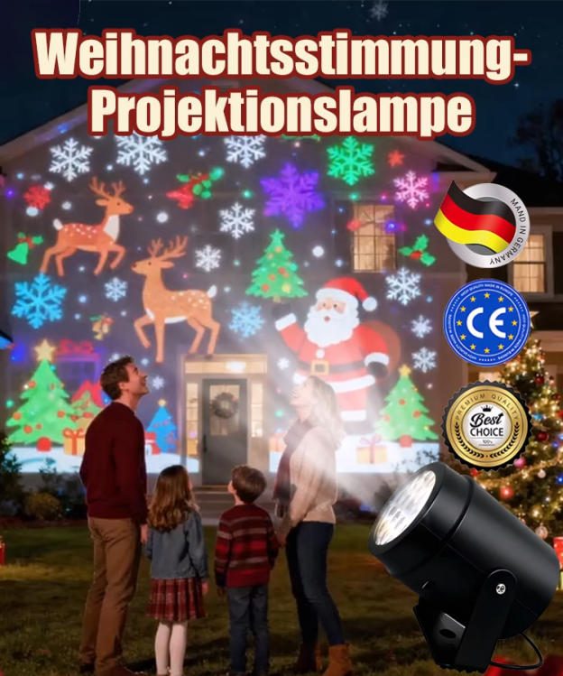 16 Muster Weihnachtsatmosphäre Festtagsprojektorlampe