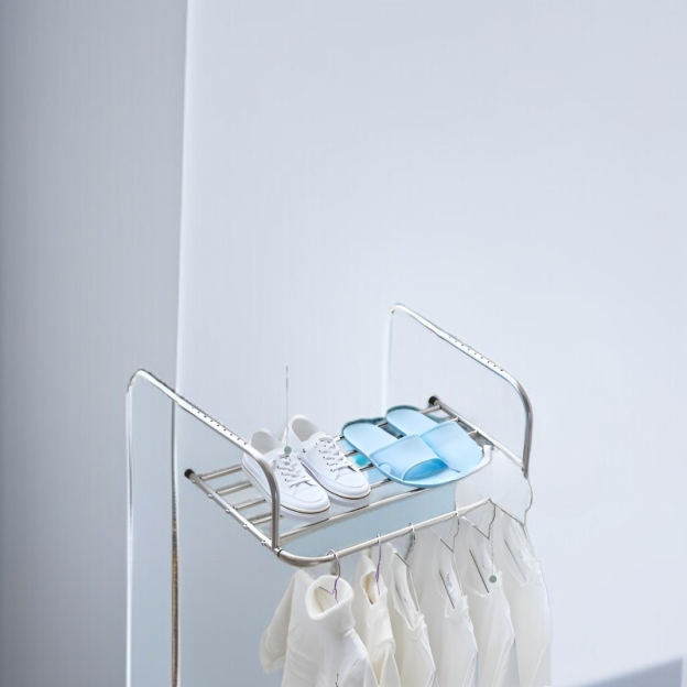 Tendedero extensible y plegable de acero inoxidable sin necesidad de taladro, para balcón y ventana