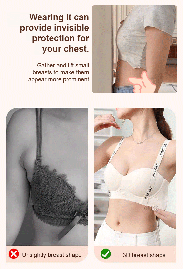Halfcup bra without steel ring for large breasts