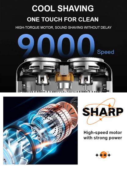 Double-head portable electric shaver