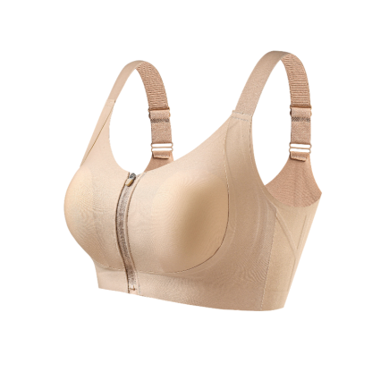 【Brelia-jp】Seamless front zipper bra for women, making large breasts appear smaller, supporting and 
