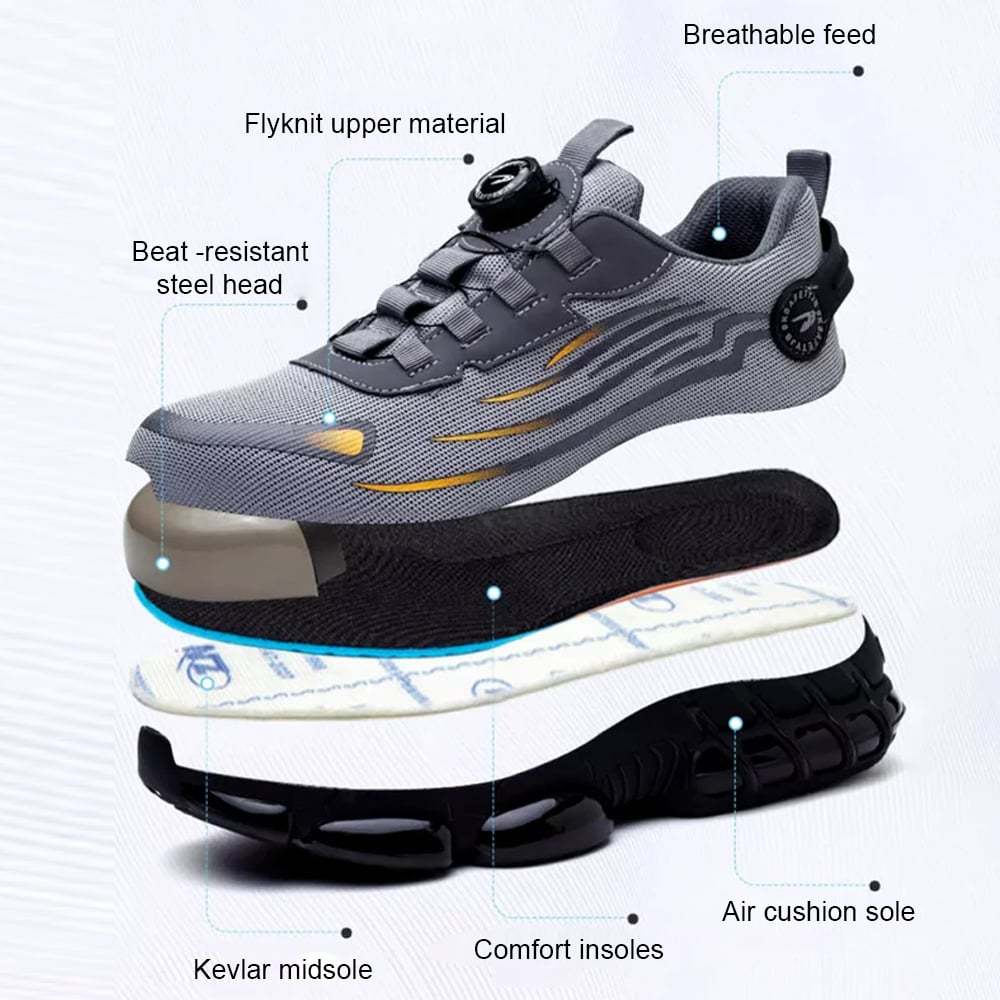 Men's Smash and Stab Resistant Work Safety Shoes - Buy 2 Free Shipping