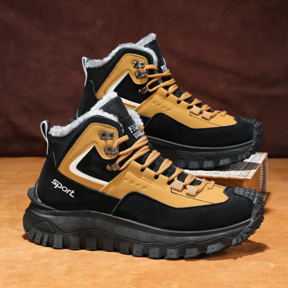 (⏰Limited Time Sale 70% OFF) Men's Outdoor Hiking Boots Work Boots Snow Boots- Waterproof, Non-Slip, Puncture-Proof And Smash-Proof; Correct Arch Support And Wide Toe - Suitable For Daily Wear And Outdoor Adventures