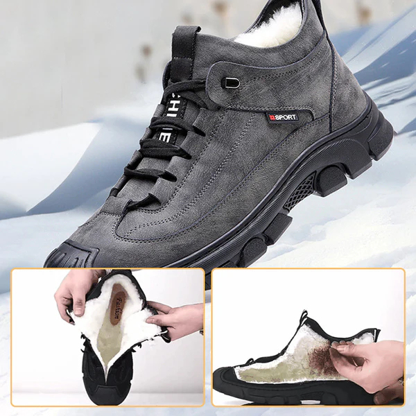 ❄️ArcticWalk Men's Winter Boots - Fur Lined, Waterproof Snow Hiking Shoes for Extreme Warmth & Comfort