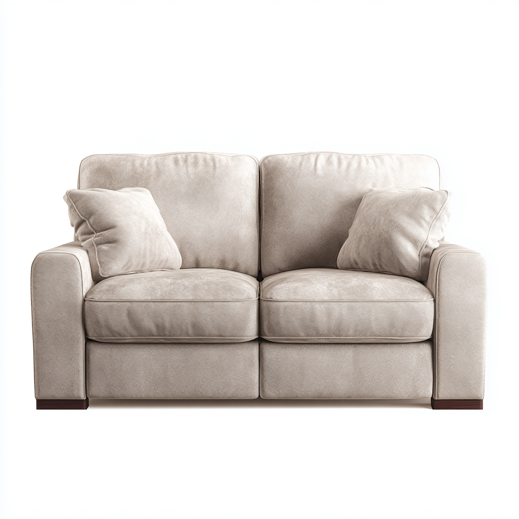 Gerades Sofa Stoff 160x90x85 cm - Beige - Modernes Design-Warmthena