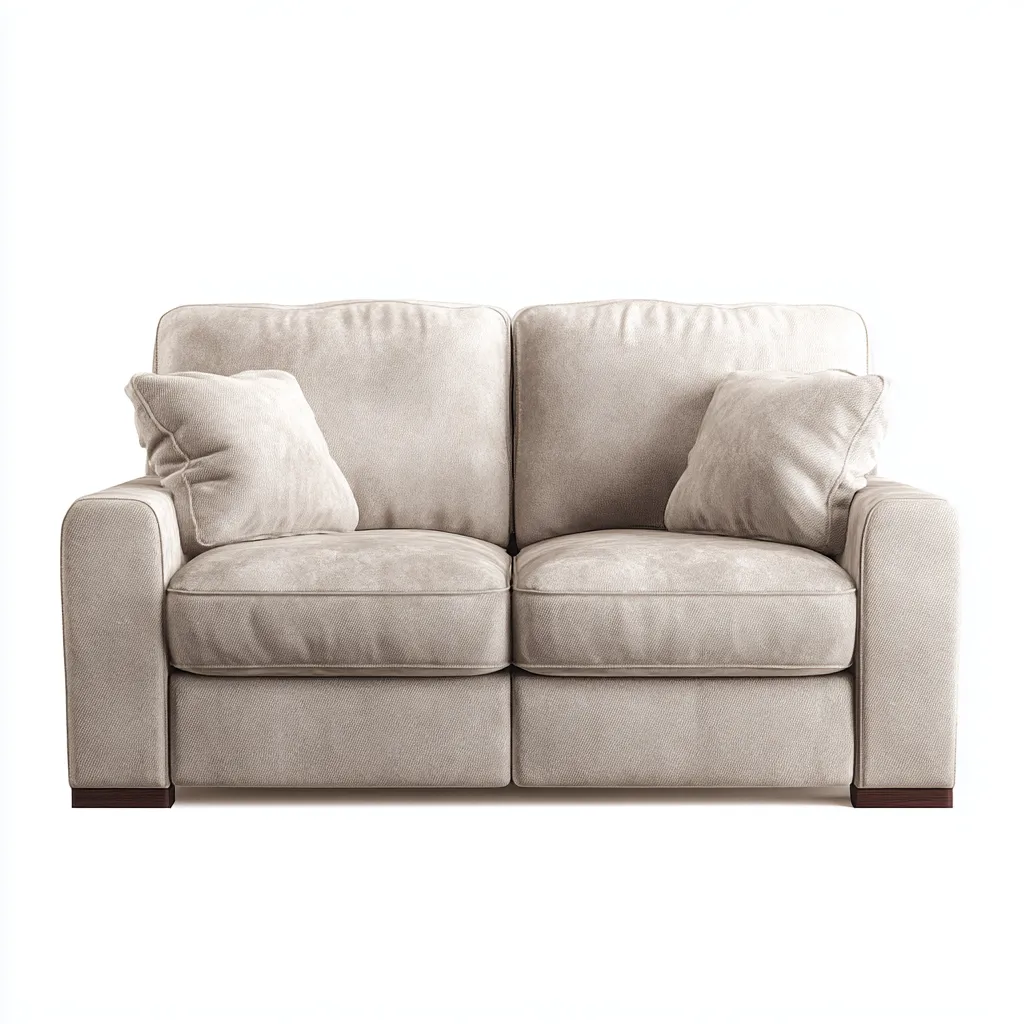 Gerades Sofa Stoff 160x90x85 cm - Beige - Modernes Design-Warmthena