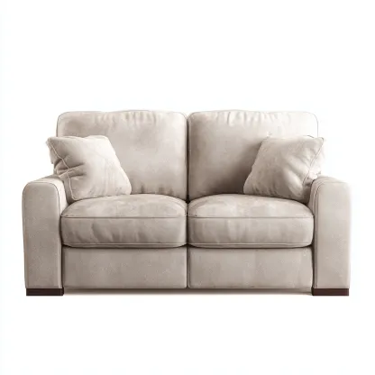 Gerades Sofa Stoff 160x90x85 cm - Beige - Modernes Design-Warmthena