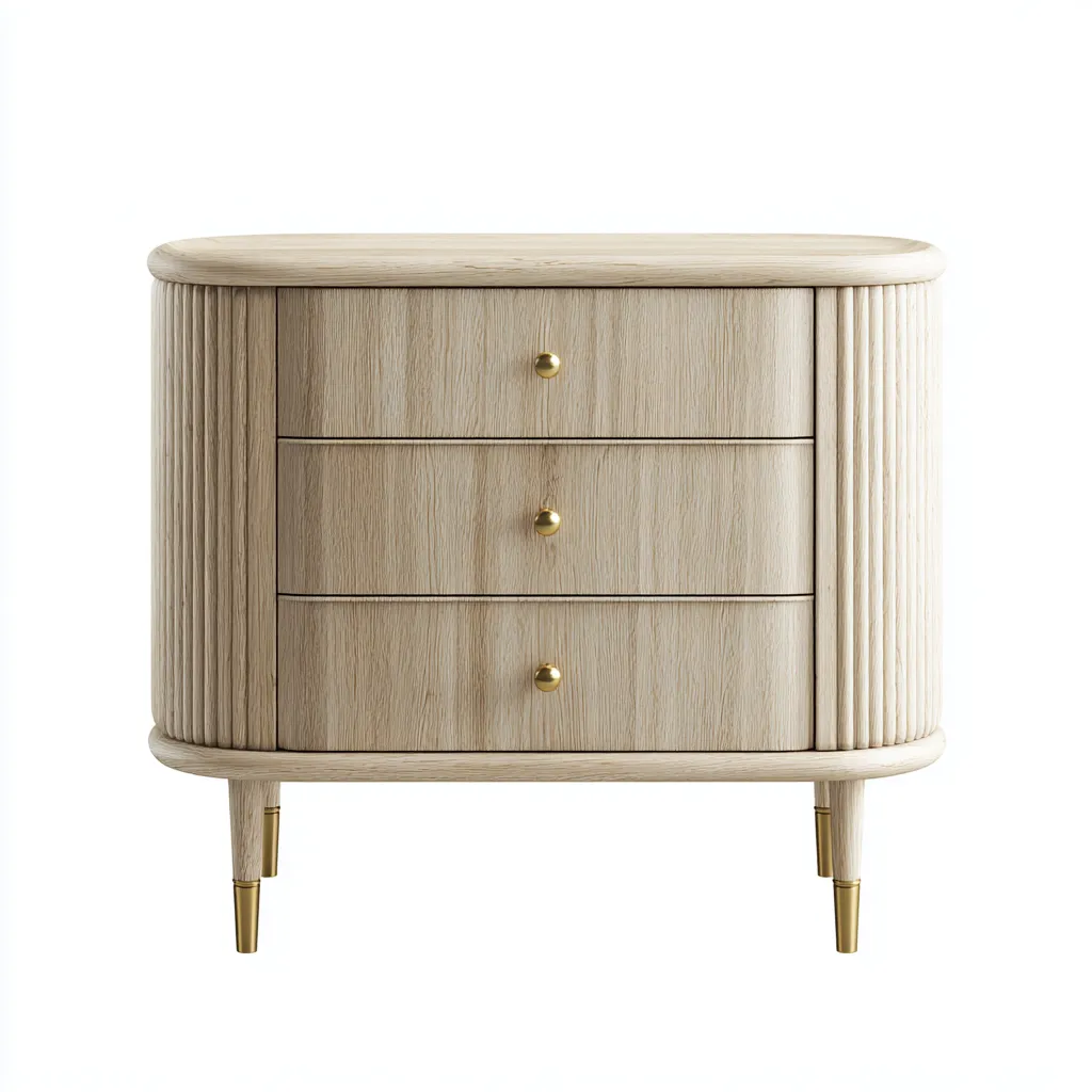 Kommode mit 3 Schubladen Holzoptik 80x40x80 cm - hellholz - modernes Design-Warmthena