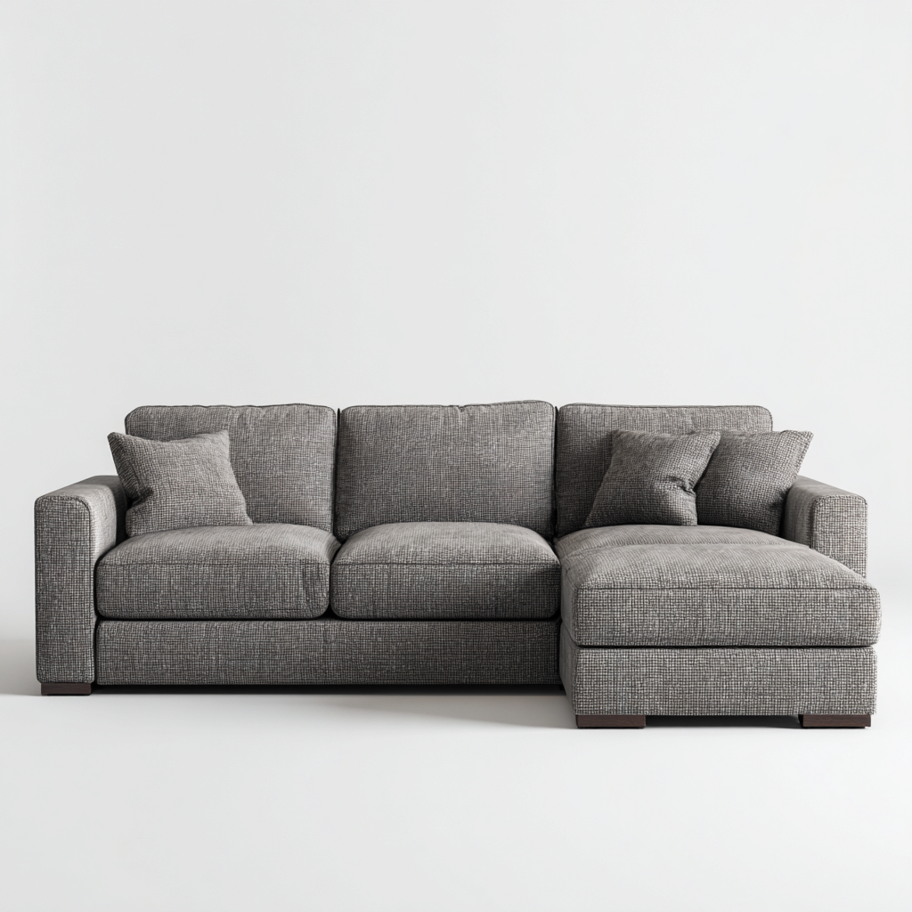 Ecksofa Stoff 275x170x85 cm - Dunkelgrau - Modernes Design-Warmthena