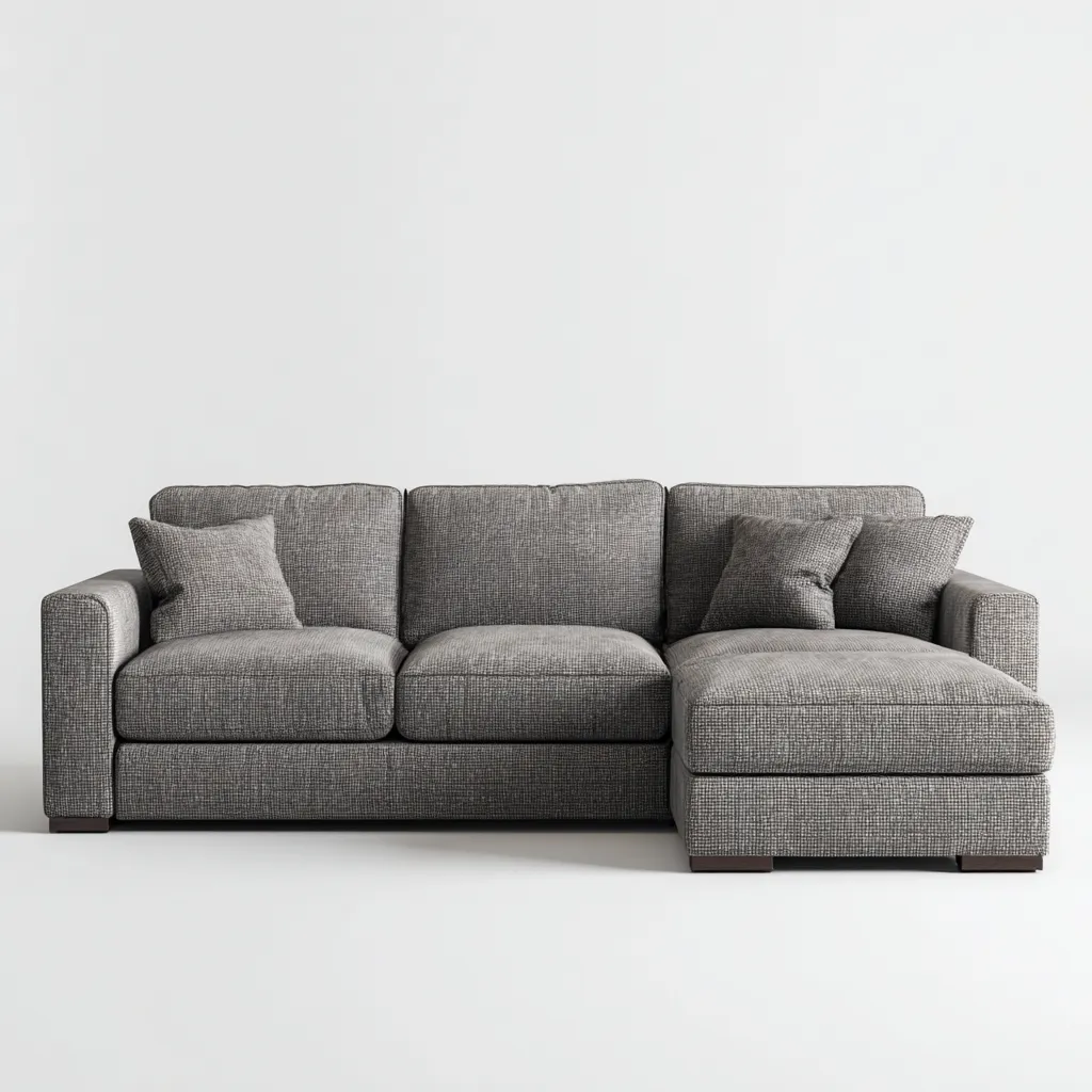 Ecksofa Stoff 275x170x85 cm - Dunkelgrau - Modernes Design-Warmthena