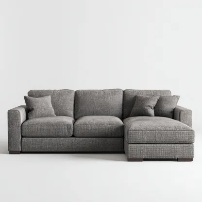Ecksofa Stoff 275x170x85 cm - Dunkelgrau - Modernes Design-Warmthena