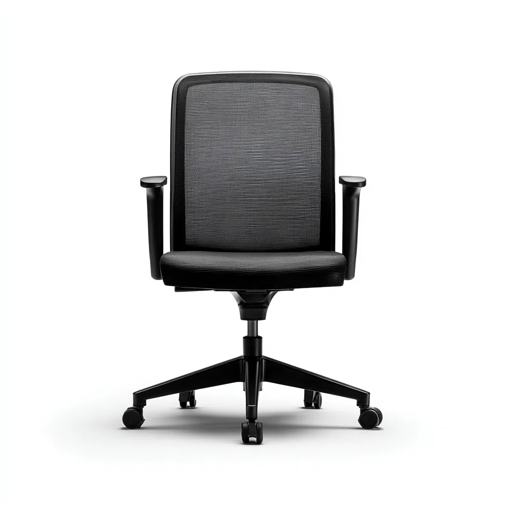 Bürostuhl 65x65x110 cm - Netzstoff und Kunststoff - schwarz - ergonomisches Design mit Armlehnen-Warmthena