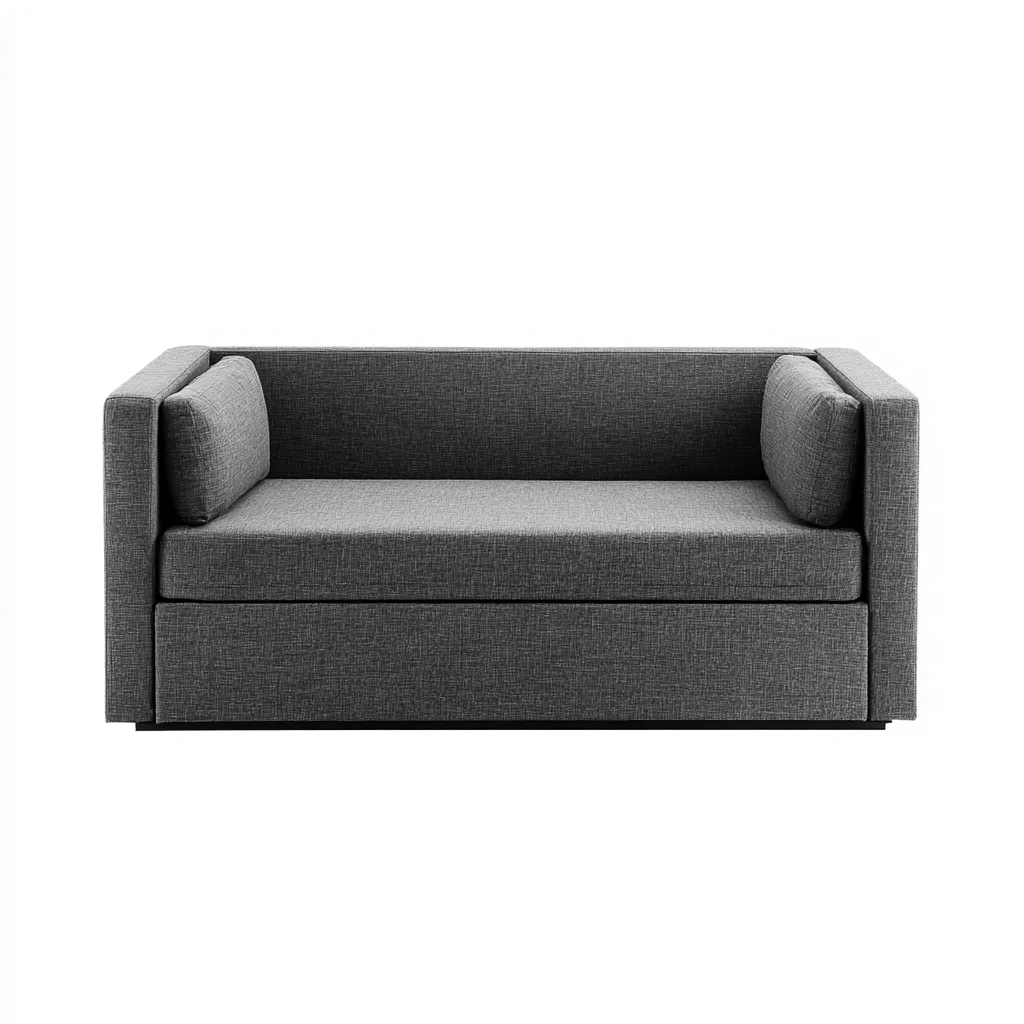 Schlafsofa aus Stoff und Holz 200x90x85 cm - dunkelgrau - modernes Design mit Klappfunktion-Warmthena