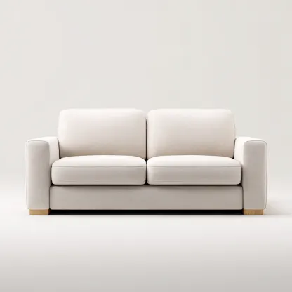 Gerades Sofa 190x85x80 cm - Stoffpolsterung - beige - modernes Design-Warmthena