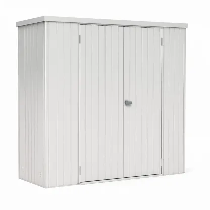 Abri de jardin gris à deux portes 201×121×181 cm