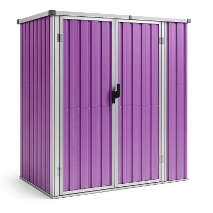 Abri de jardin en métal violet 195×130×183 cm
