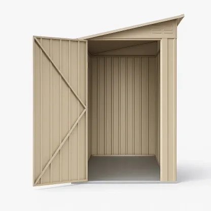 Abri de jardin en acier galvanisé beige 207×132×187 cm