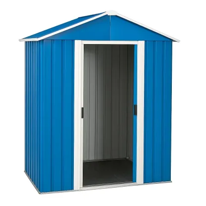 Abri de jardin en acier bleu