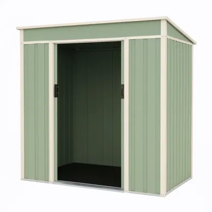 Abri de jardin en métal vert 170×100×190 cm